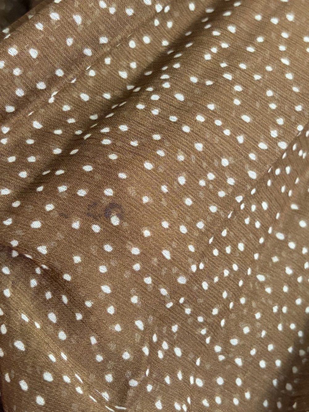 VINCE (missing slip) Starry Dot Apollo Dot Sheer Billowy Tie Neck Blouse - Picture 8 of 15